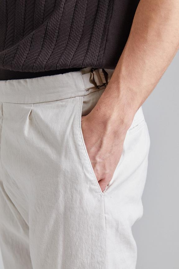 Onesto Pisa Pant Creme Cotton/Linnen-3
